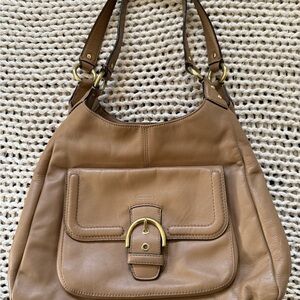 Brown Leather COACH Shoulder Bag